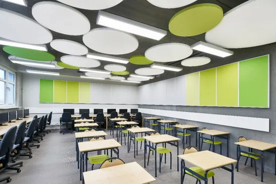Acoustic Soundproof Suspended Fiberglass Ceiling Clouds